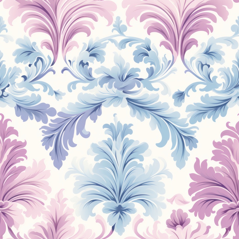 Soft Floral Damask Pattern Seamless Pattern