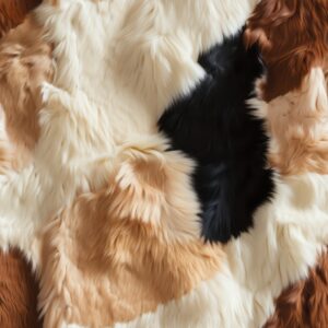Soft Fluffy Cow Fur Design Seamless Pattern