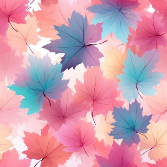 Soft Maple Leaf Gradient Seamless Pattern Seamless Pattern