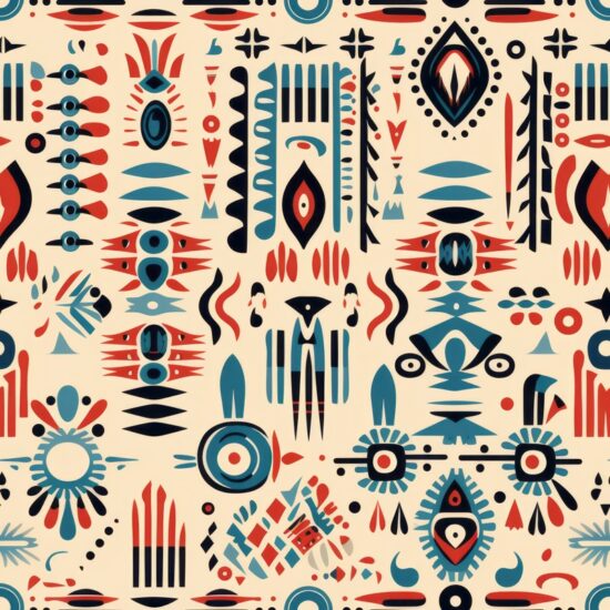 Southwestern-Inspired Tribal Delight Seamless Pattern