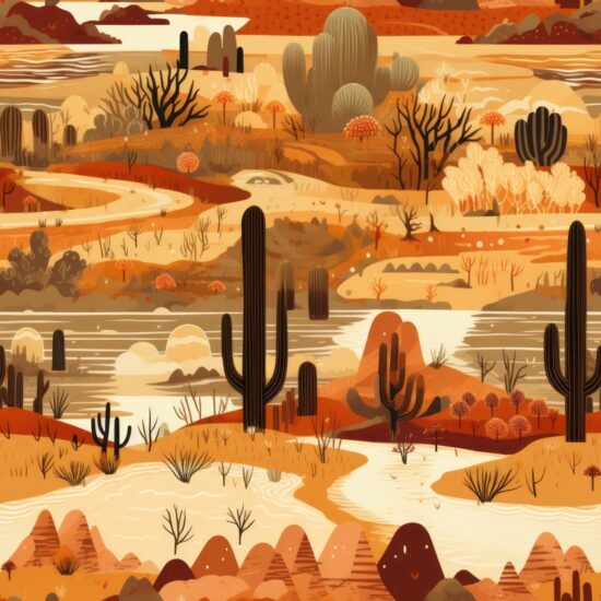 Southwestern Desert Adventure Pattern Seamless Pattern