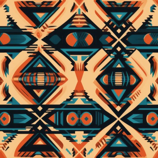 Southwestern Vibes: Decorative Rug Design Seamless Pattern