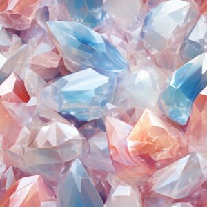 Sparkling White Sugar Crystals: Diamond Delights Seamless Pattern