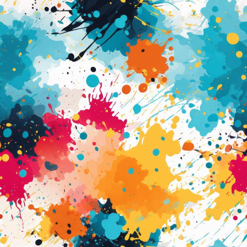 Spatter Watercolor: Modern Art Delight Seamless Pattern