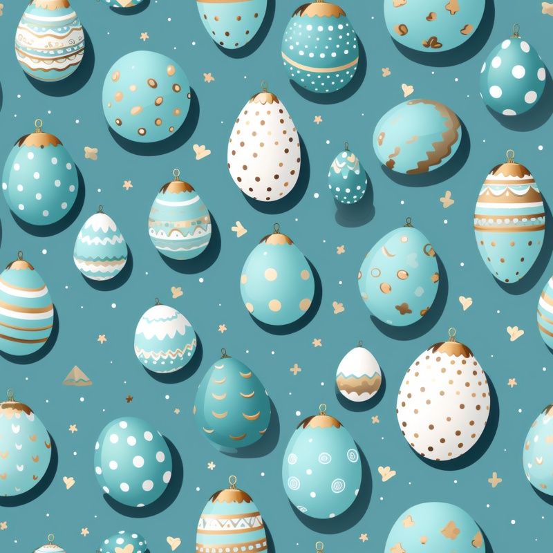 Springtime Delight Robins Egg Blue Easter Eggs PTN 002189 pattern design