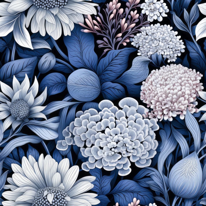 Stipple Botanical Accents - Accessorize with Flair Seamless Pattern