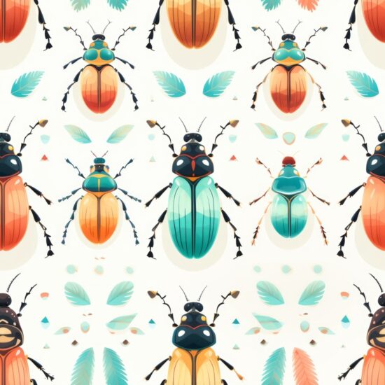 Subtle Beetle Animal Pattern Seamless Pattern