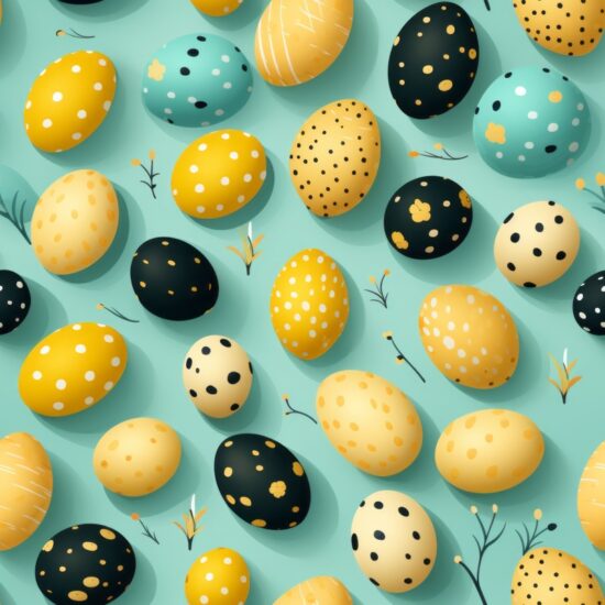 Sunny Easter Egg Delight Seamless Pattern