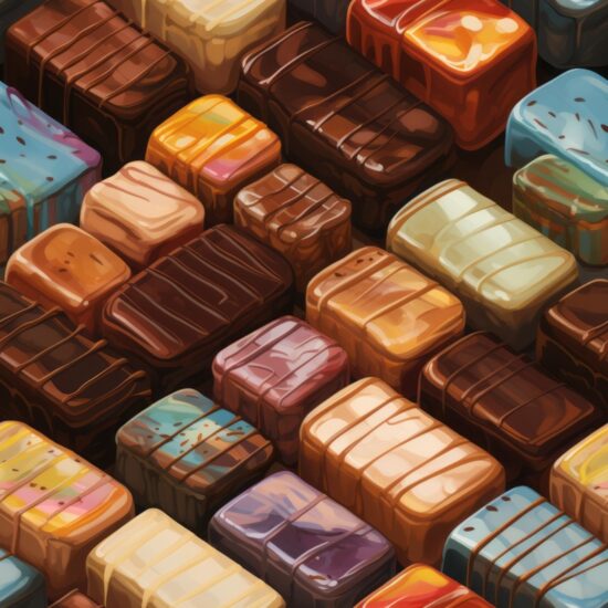 Sweet Chocolate Watercolor Design Seamless Pattern