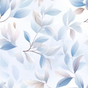 Tranquil Mist Magnolia Leaf Floral Seamless Pattern