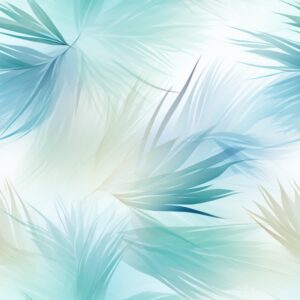 Tranquil Mist Palm Leaf Delight Seamless Pattern