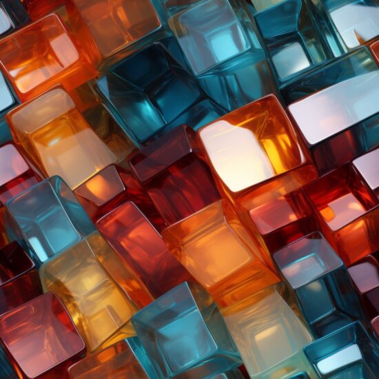 Translucent Ice Glass Blocks Texture Seamless Pattern