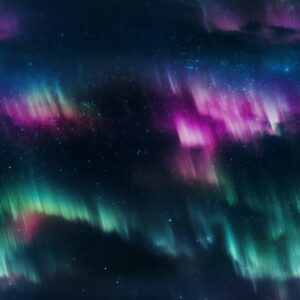 Twilight Symphony: Southern Lights Splendor Seamless Pattern