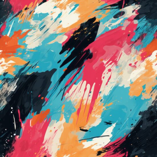 Urban Art Brush Strokes: Modern Abstract Design Seamless Pattern