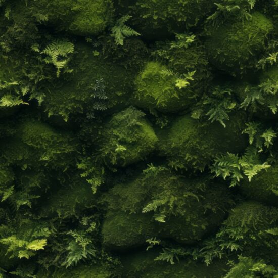 Verdant Green Moss: Lush Forest Texture Seamless Pattern