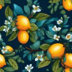 Vibrant Citrus Fruit Lemon Pattern Seamless Pattern