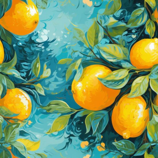 Vibrant Citrus Fusion Pattern Seamless Pattern