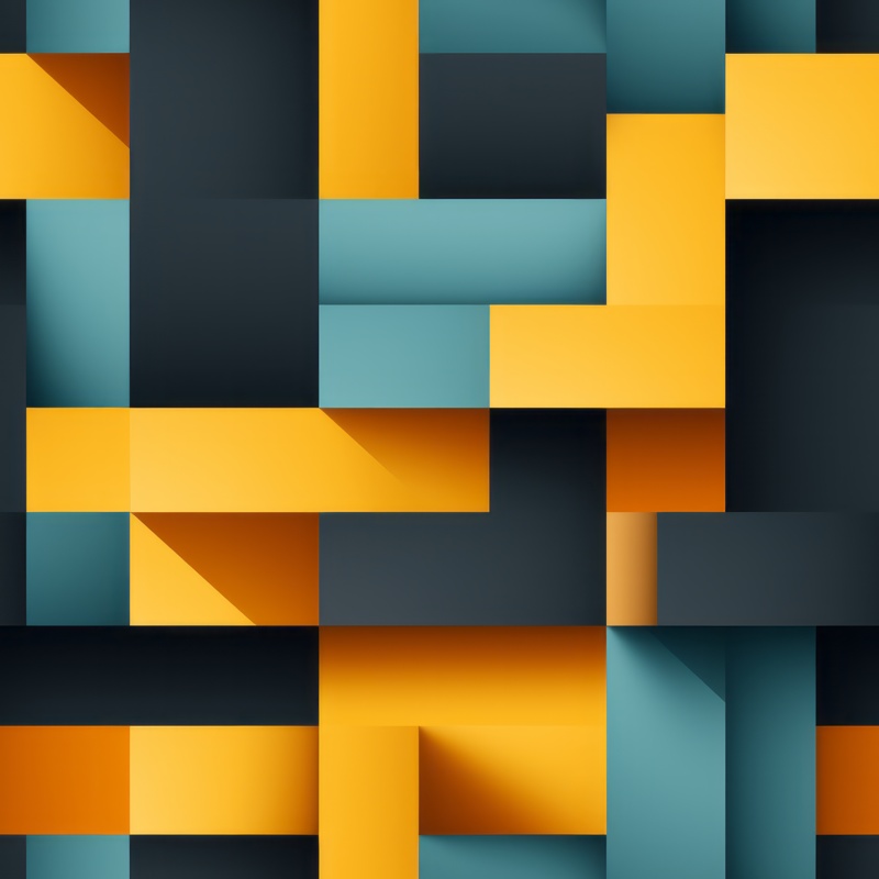 Vibrant Geometric Art: Bold Color Blocks Seamless Pattern
