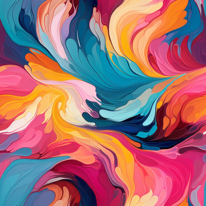 Vibrant Modern Art Abstract Pattern Seamless Pattern