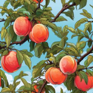 Vibrant Peach Delight Pattern Seamless Pattern