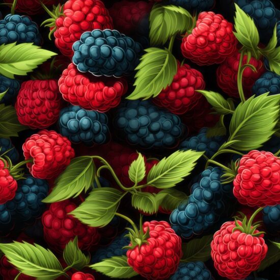 Vibrant Raspberry Bliss Seamless Pattern