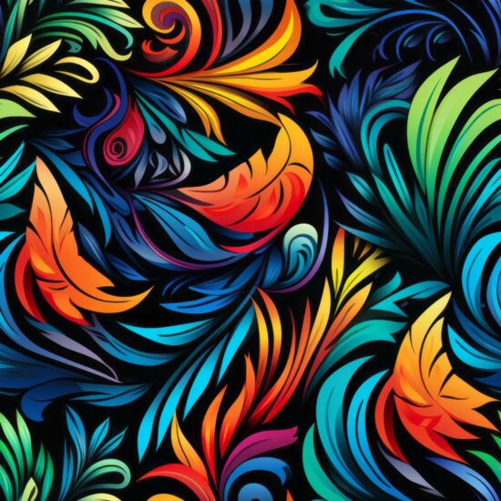 Vibrant Tropical Tribes Seamless Pattern