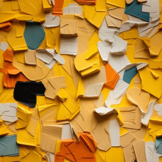 Vibrant Yellow Paper Scrap Delight Seamless Pattern