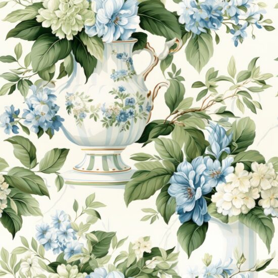 Vintage Watercolor Florals Seamless Pattern