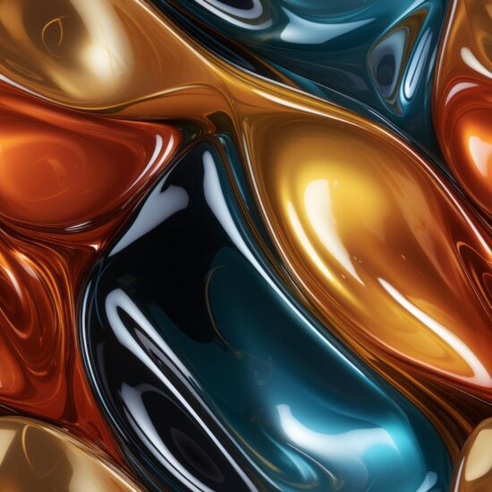 Viscous Vibe: Dark Oil Texture Seamless Pattern