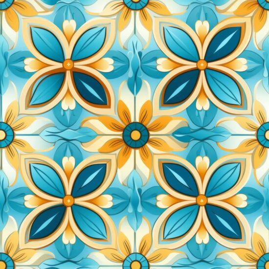 Vivid Architectural Kaleidoscope Seamless Pattern