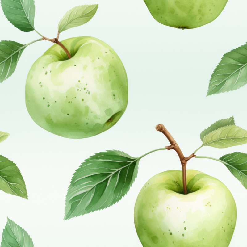 Watercolor Apple Delight Seamless Pattern