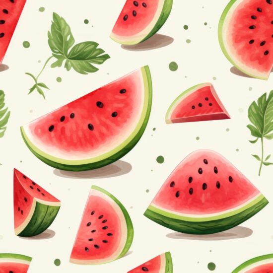 Watermelon Watercolor Tapestry Seamless Pattern