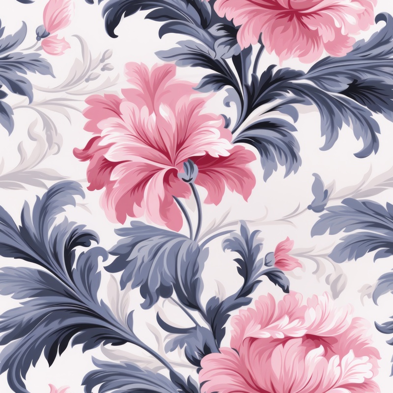 Whimsical Damask: Elegant Floral Delight Seamless Pattern