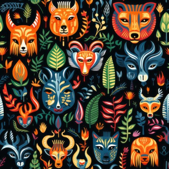 Wild Kingdom: Tribal Exotica Seamless Pattern