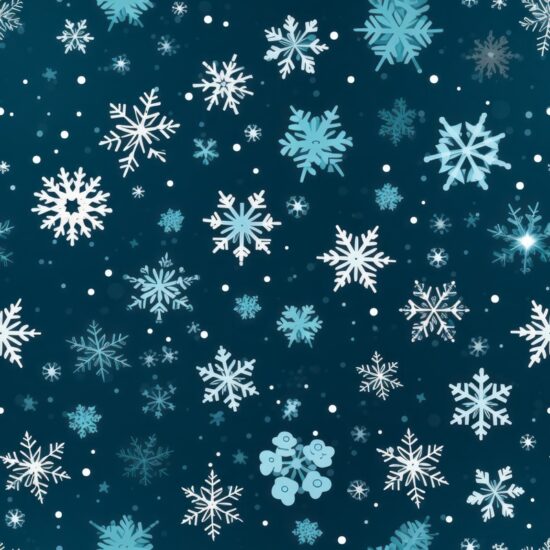 Winter Wonderland Snowflakes Seamless Pattern