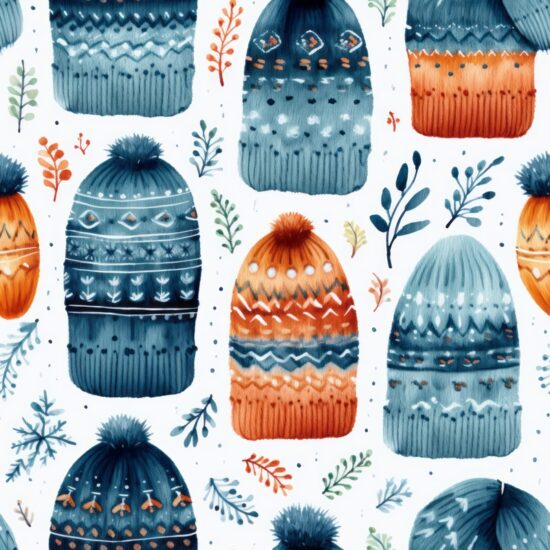 Wintry Mittens Delight Seamless Pattern