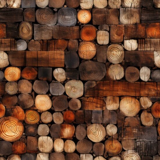 Wood Burning Lumber Texture Design Seamless Pattern
