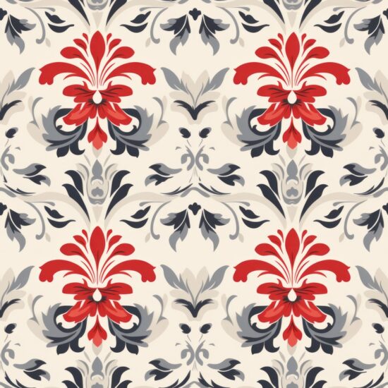 Woodcut Damask: Clean and Subtle Seamless Pattern