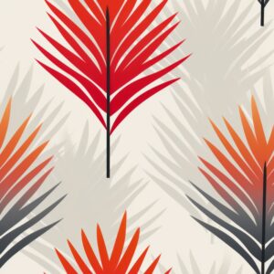 Woodcut Palm Tree Elegance Seamless Pattern