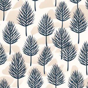 Woodcut Pine: Minimalistic Nature Design Seamless Pattern