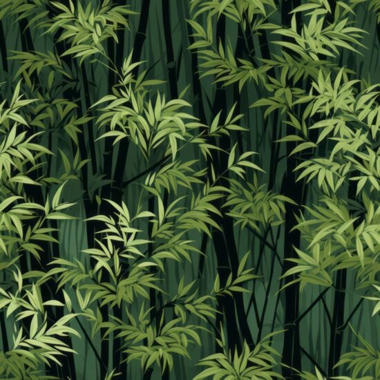 Zen Bamboo Forest Tranquility Seamless Pattern