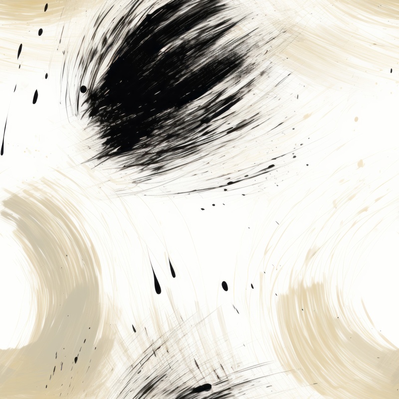 Zen Brushstroke Harmony Seamless Pattern