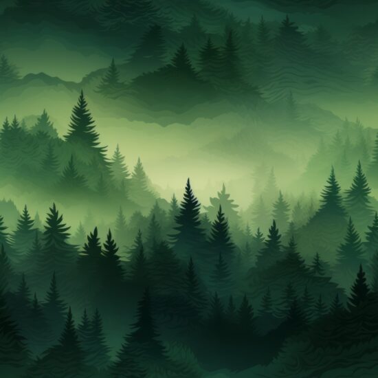 Zen Forest Gradient Seamless Pattern