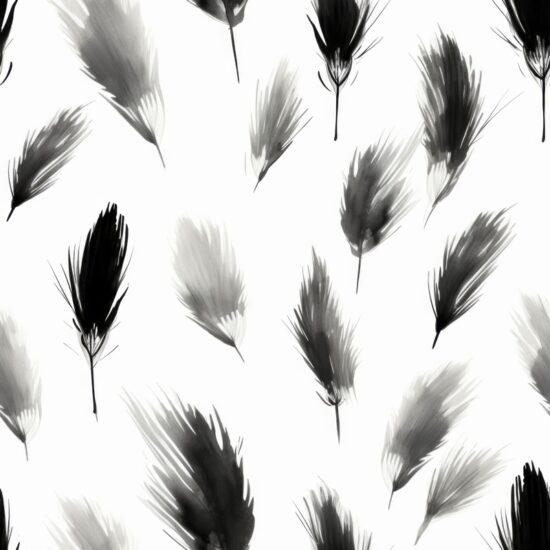 Zen Garden Charcoal Brush Pattern Seamless Pattern