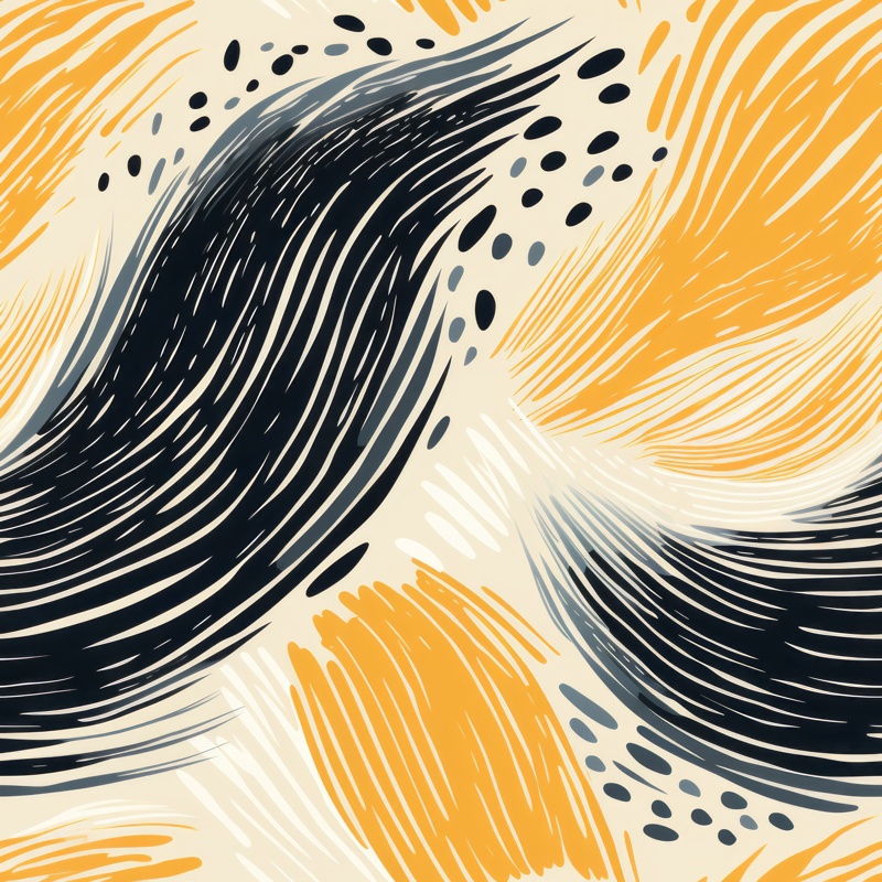 Zen Minimal Sgraffito Brush: Modern Art Seamless Pattern