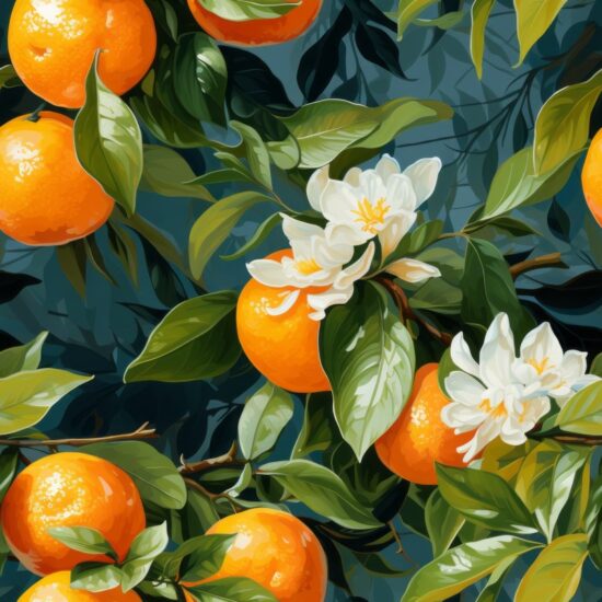 Zesty Citrus Delight Seamless Pattern