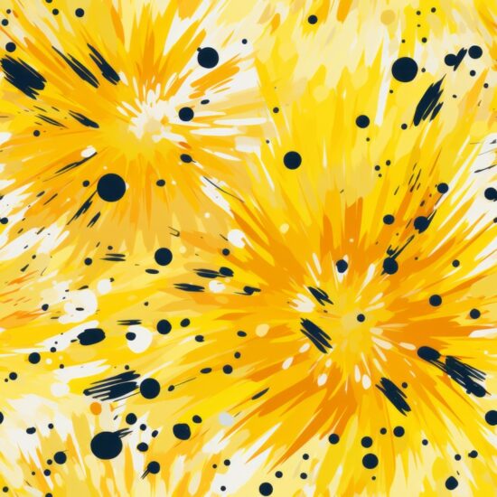 Abstract Burst: Radiant Yellow Energy Seamless Pattern