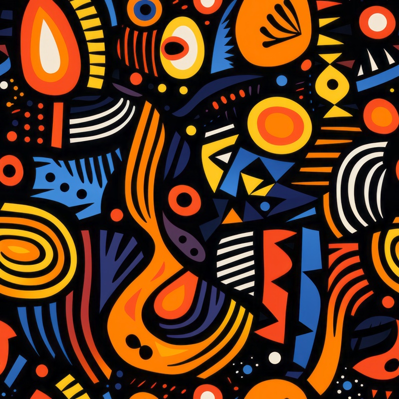 African Rhythm Abstraction Spirited Visuals PTN 003621 pattern design
