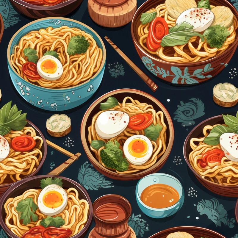 Asian Noodle Adventure PTN 003804 pattern design