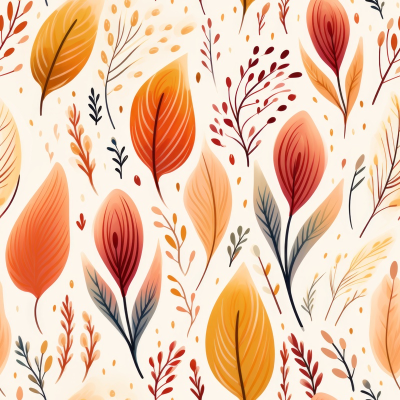Autumn Blooms Seamless Pattern